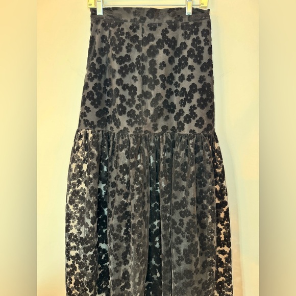 Zara Floral Balloon Skirt – Sheer & Suede Details, Size M - Picture 14 of 16